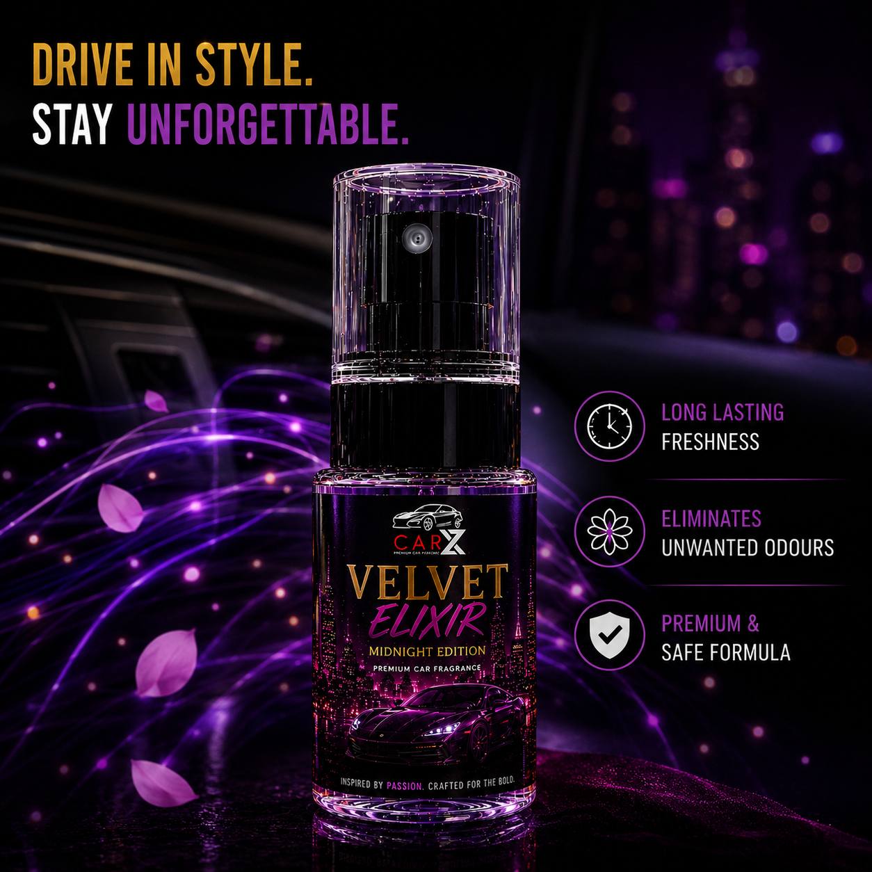 VELVET ELIXIR Luxury Car Perfume | 40ml
