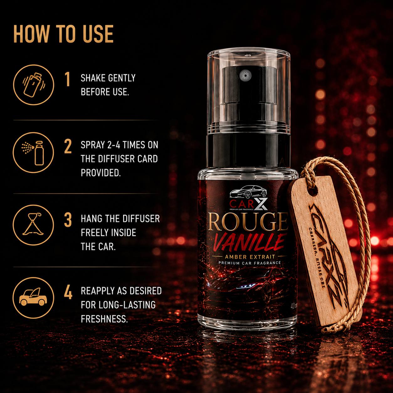 ROUGE VANILLE Luxury Car Perfume | Inspired by BR540 | 40ml